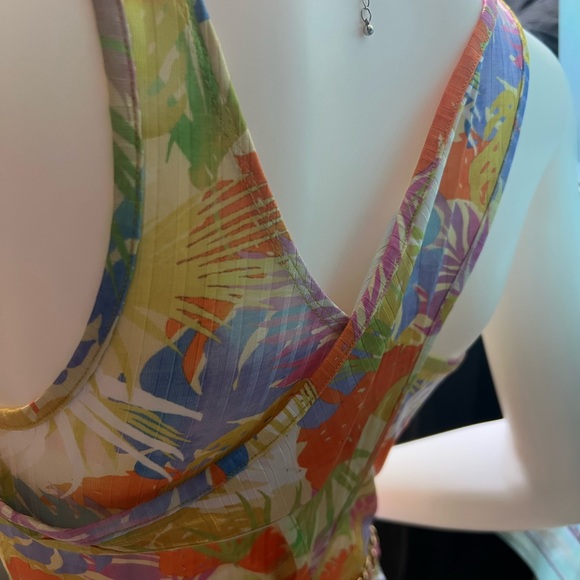 Belted Tropical Leaf Cutout Bodycon Mini Dress *NEW* - Picture 3 of 6